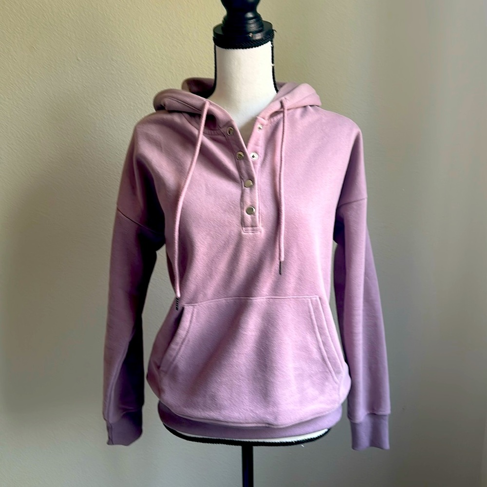 Pink hooded sweater
